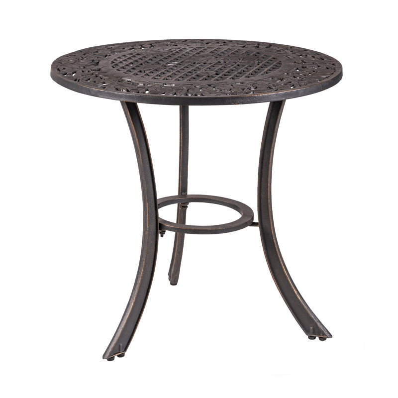 Mier Cast Iron Leaves Patio Table