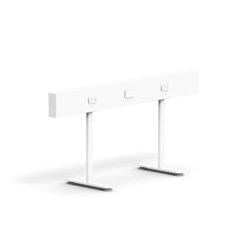Boom Power Rail (Raise), White, 23.5" H x 100" W x 14.5" D