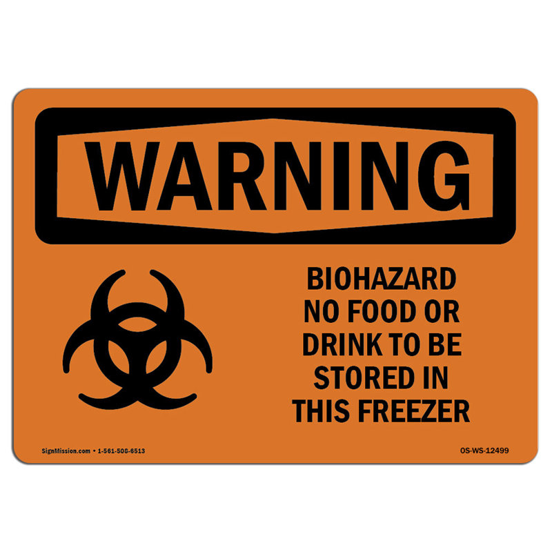 Plaque en aluminium Biohazard 12 x 18, H 12 po x l 18 po x P 0,1 po