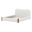 Lit plateforme tapissier avec tête de lit courbée, cadre de lit plateforme en bois moderne-157908000-157908001
