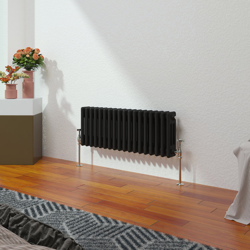 Dyson Horizontal Traditional Column Radiator Black, 30cm H x 83.2cm W x 10cm D