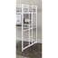 Lit mezzanine contemporain blanc avec structure en métal double et deux conceptions, sous les échelles simples de taille d'espace de travail