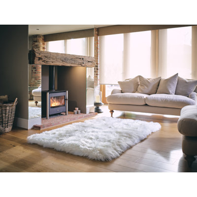 Solid Colour Sheepskin Shag 120cm X 180cm Area Rug