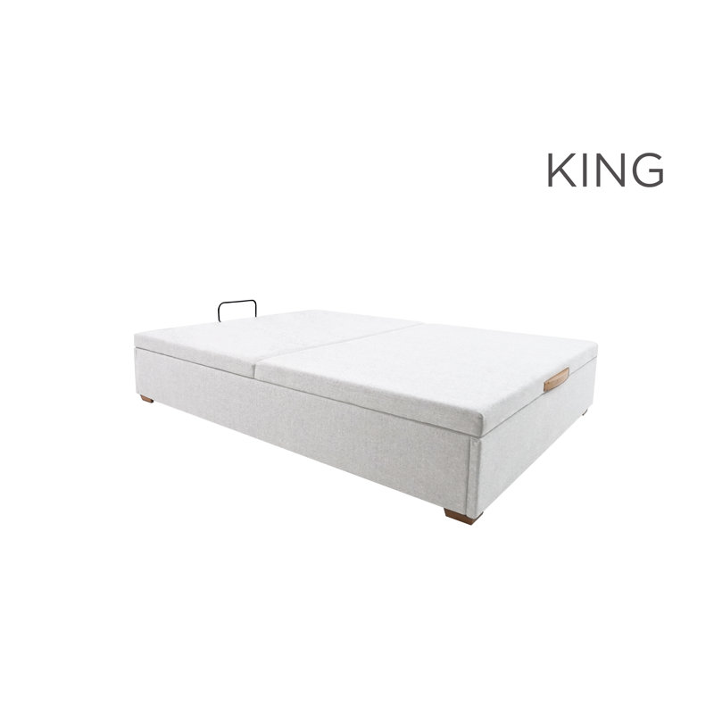 Crea Low Profile Panel Bed, King, Biege