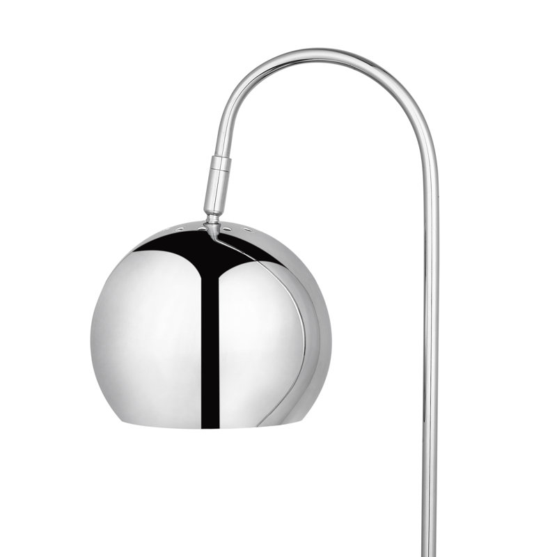 Lampe de bureau en métal Grith, Blanc, Chrome