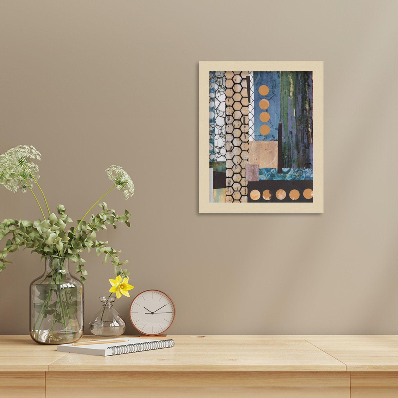 Mashup II by Maurin Wood Framed Wall Art Print, Brown, 13" H x 11" W