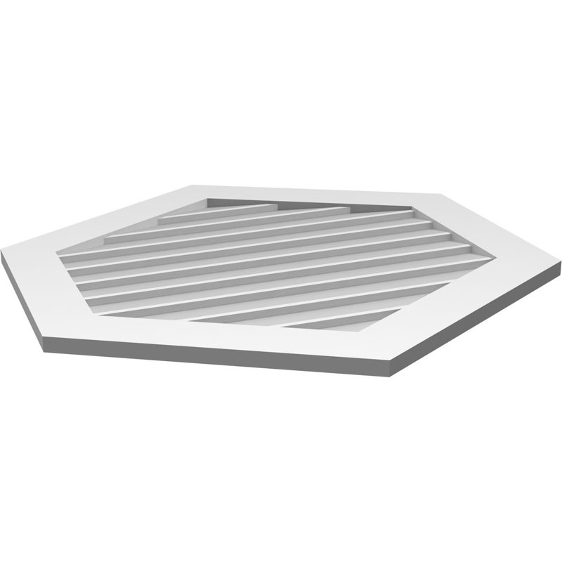 Ventilé vertical à pignon vertical 7/12 po, H 1 po x l 34 po x L 36 po