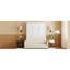 Lit escamotable double pleine grandeur avec coussin, blanc-858858087