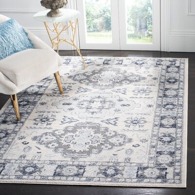 Pennie Oriental Blue/Cream Area Rug -  Darby Home Co, 04007B94F656485EA7DD52A8579602D1