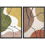 Mid-Century rétro, taches de couleur, art géométrique abstrait, art mural Relax Calm 2 pièces-98109877-98109878