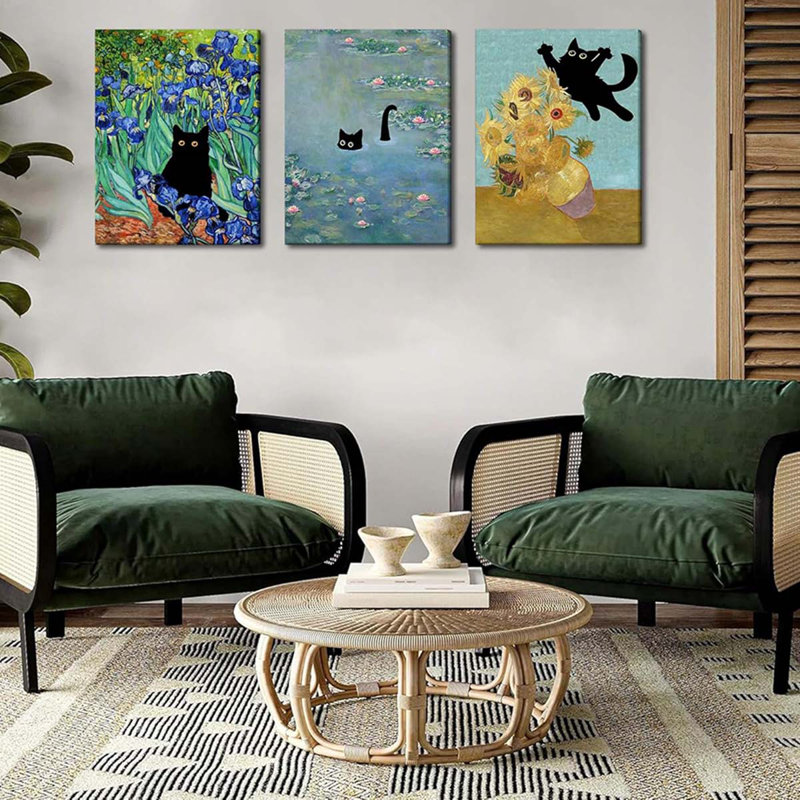 3 Piece Wrapped Canvas Print, 40" H x 30" W