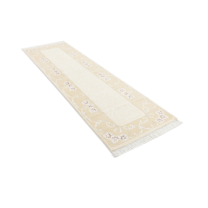Tapis de couloir beige Indira