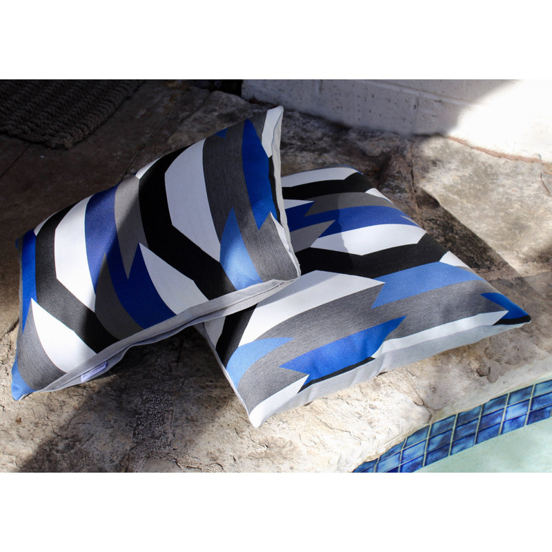 Geometric Sunbrella® Throw Pillow