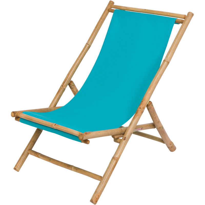 Kristi Folding Deck Chair, Blue Aqua