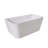 Stand Alone Tub Acrylic Rectangular Free Standing Soaking Bath Tub (White)