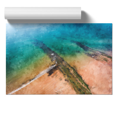Jurassic Coast in Dorset Painting - Frameless Print