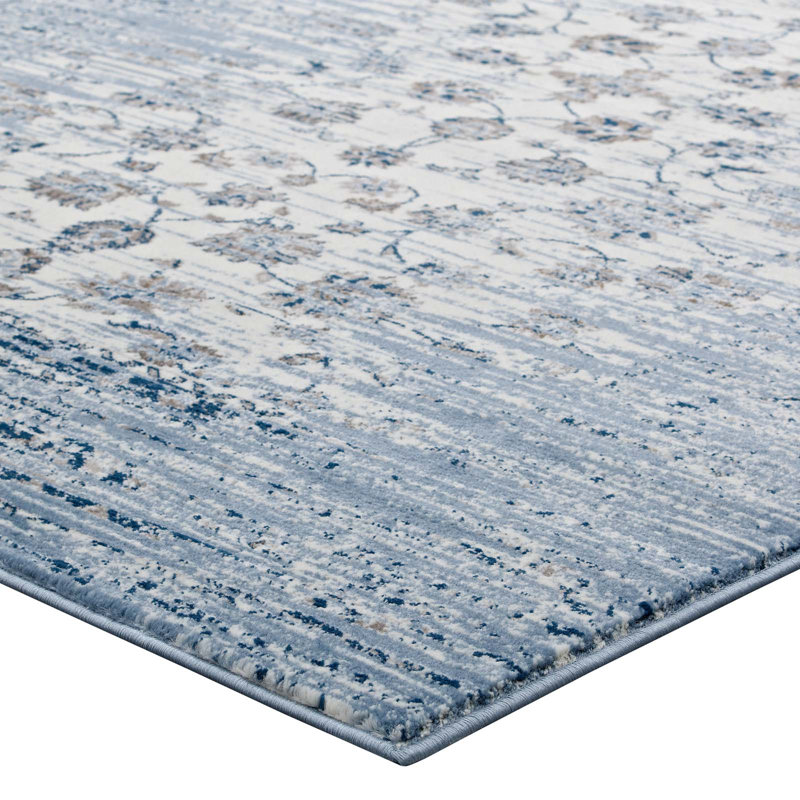 Modway Chiara Distressed Floral Lattice Contemporary Area Rug, Rectangle 5' x 8'