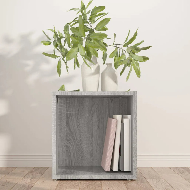Bithiah Block End Table, Grey sonoma