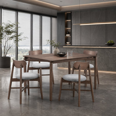 Solid Wood Upholstered Dining Set