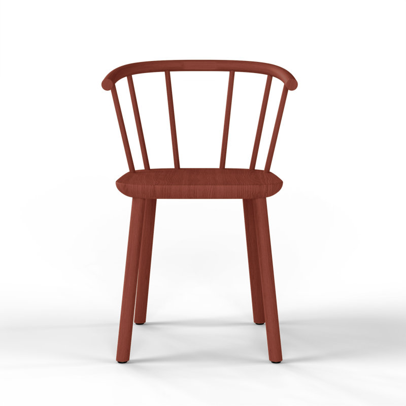 Studio Solid Wood Arm Chair, Japanese Red