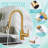Modern High Arc Single Handle Pull-down Sprayer Kitchen Faucet With Deckplate And Supply Lines In Brushed Gold-124911431