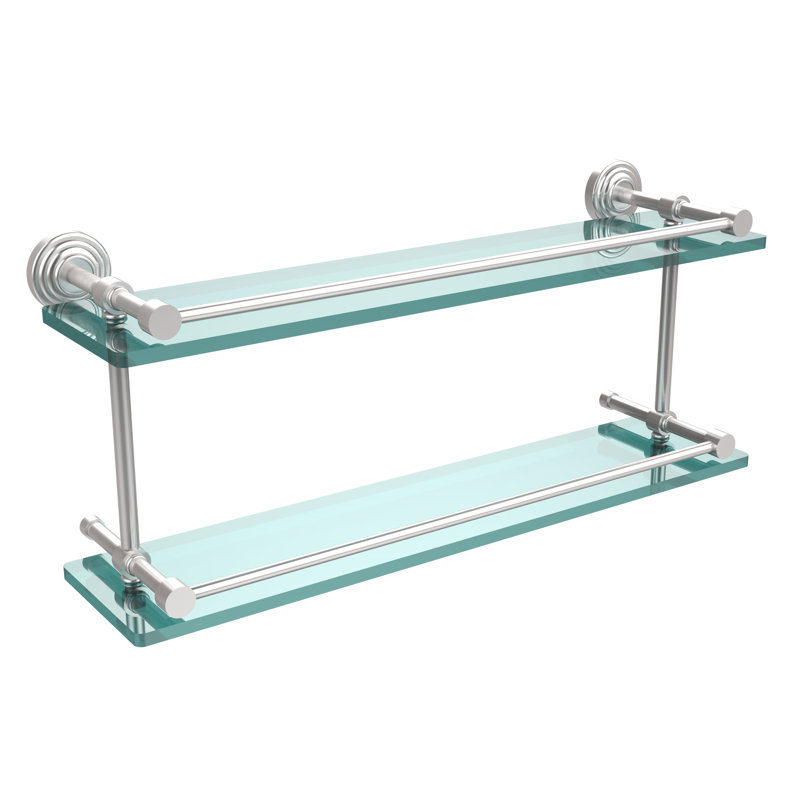 Beresford 2 Piece Tiered Shelf, Satin Chrome