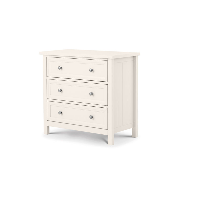 Jarin 84 cm W Chest of 3 Drawers, Surf White