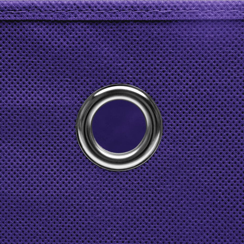 Rebrilliant Fabric Decorative Bin, 32cm H x 32cm W x 32cm D, Purple