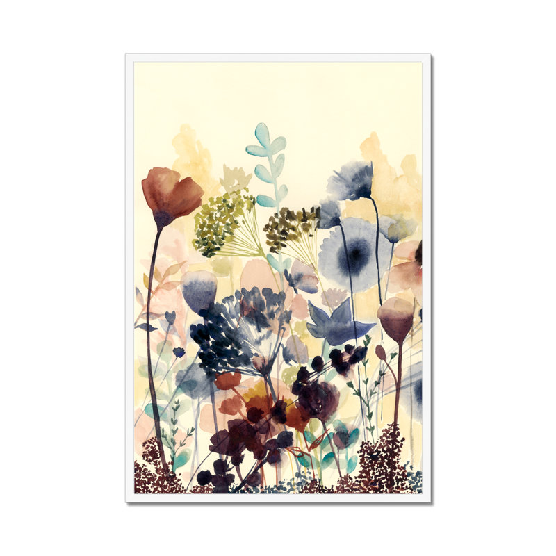 Sundry Blossoms I by Grace Popp - Painting, 80cm H x 55cm W, White Framed Paper Print