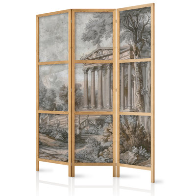171cm H Solid Wood Folding Room Divider