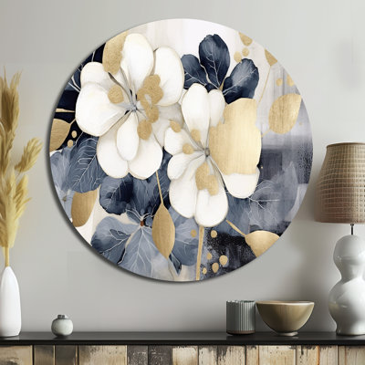 Matys - art floral rond en métal