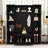 Elegant Rustic Hall Tree with Seating, Adjustable Storage Shelves and Hooks-129411023