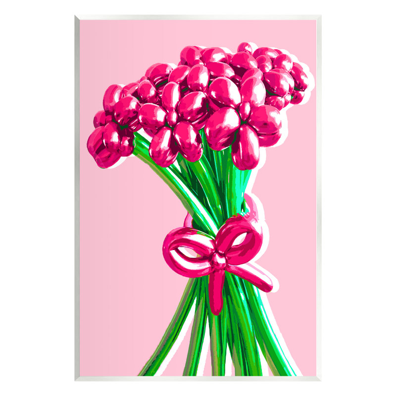 «Balloon Flower Bouquet On MDF» par Daphne Polselli, reproduction, H 19 po x l 13 po x P 0,5 po