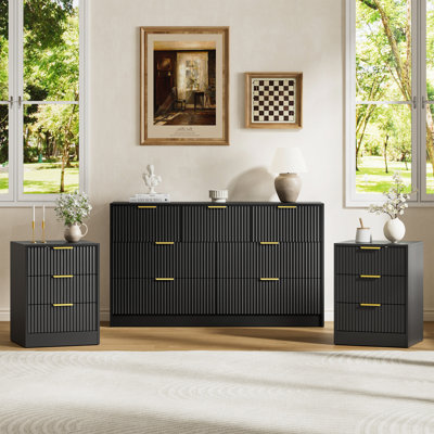 3-Piece 7-Drawer Dresser & 3-Drawer Nightstand Set