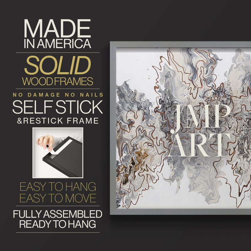 Stay on the Trail -Framed Print - Restickable, Grey, 16" H x 20" W