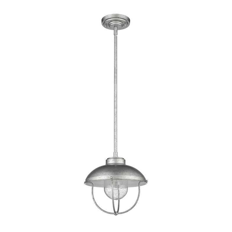 Bilger Outdoor Pendant, Galvanized
