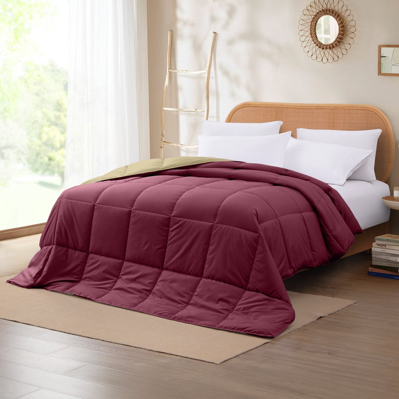 Modern Threads Comforter Duvet Insert, Reversible Quilted Down Alternative Comforter with Corner Tabs, All Season Bedding