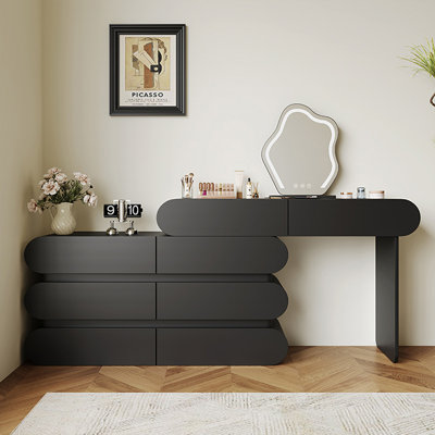 Makeup Vanity with Light mirror,8 drawers