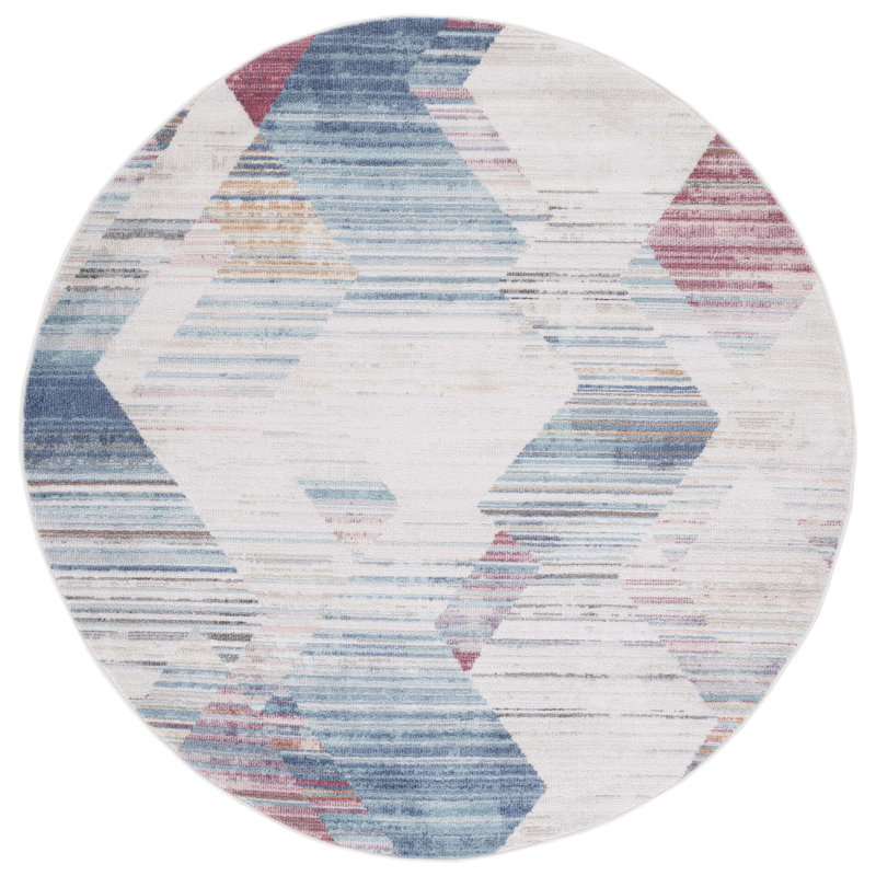 Daigo 500 Performance Abstract Rug, Round 6'7"