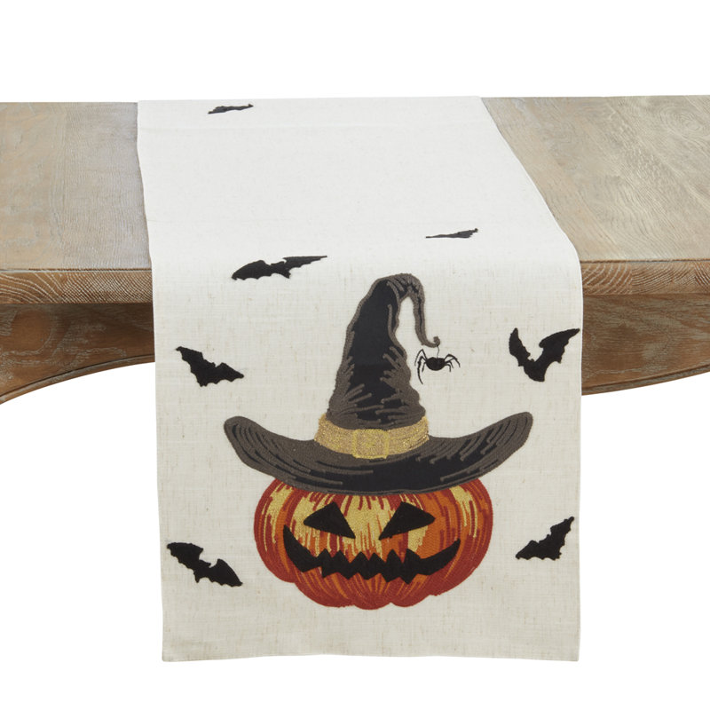 Chemin de table Spooky Pumpkin & Bats