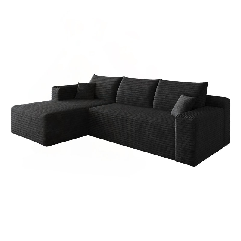 Canapé modulaire 95 po sans assemblage Cloud, Black 