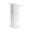 Pupitre en plexiglas en plexiglas transparent assemblé incurvé en acier inoxydable brossé avec pupitre avec pray main 14307 + 12152 - Podium assemblé