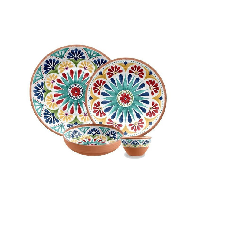 Eddie Medallion Melamine Salad Bowl