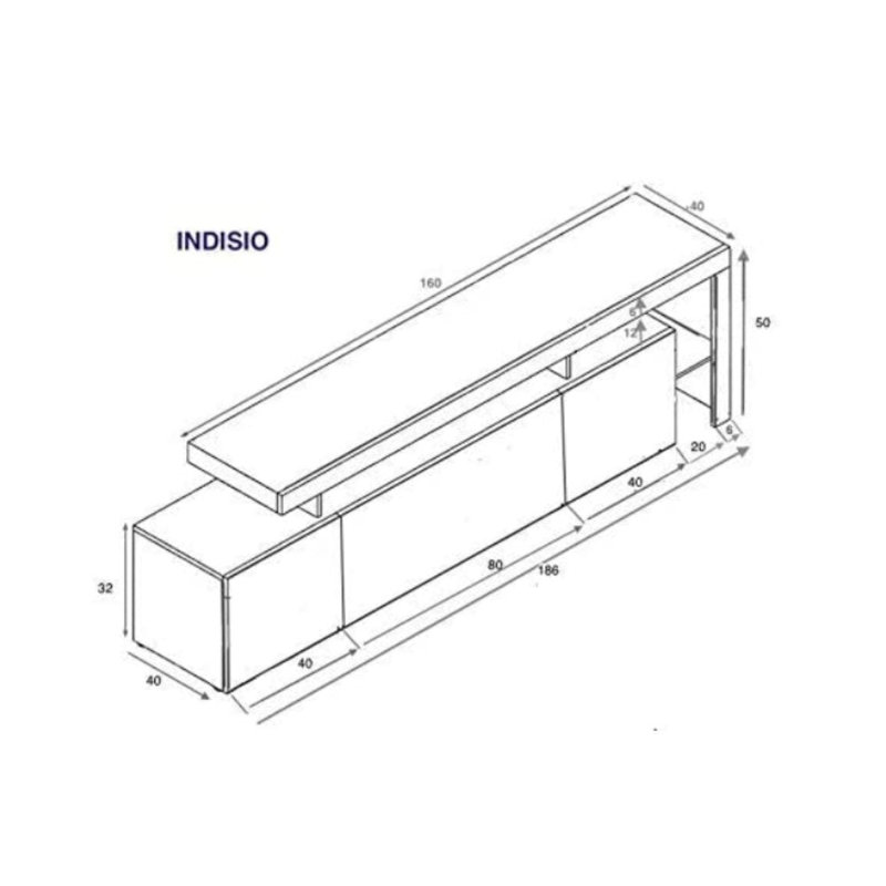 Millicent White TV Stand for TVs up to 75in with White LED Lights