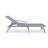 Outdoor Aluminum Chaise Lounge Armchair with Fire Pit Side Table-88151446