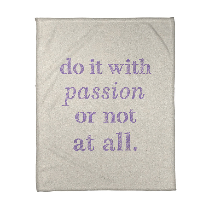 Sewn Throw Blanket, 50" W x 60" L, Light, White/Purple
