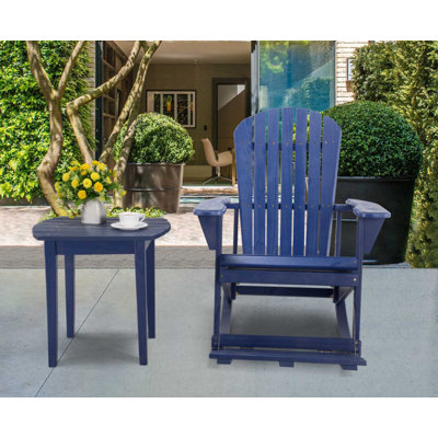 Chaise Adirondack berçante en bois massif Apsana