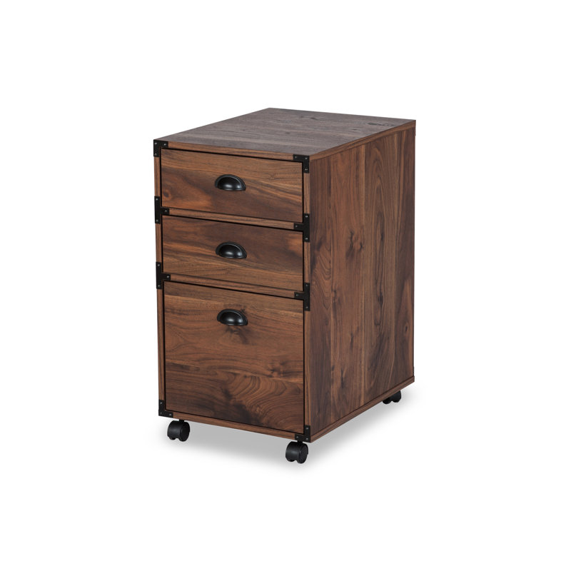 2 Piece Executive Desk Office Set, Walnut