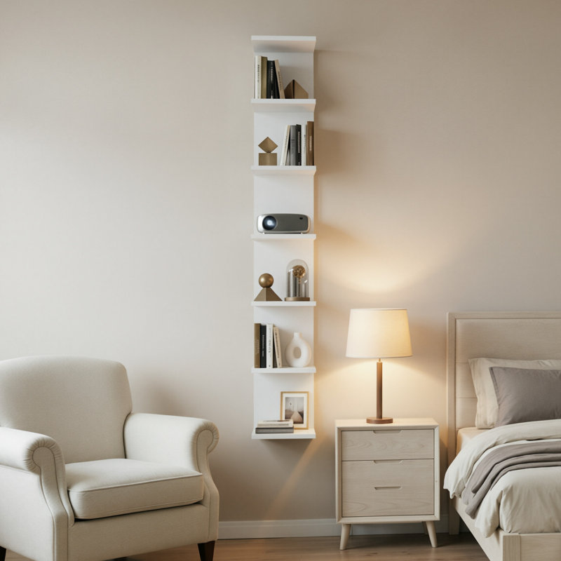 7-tier Wall Shelf, White