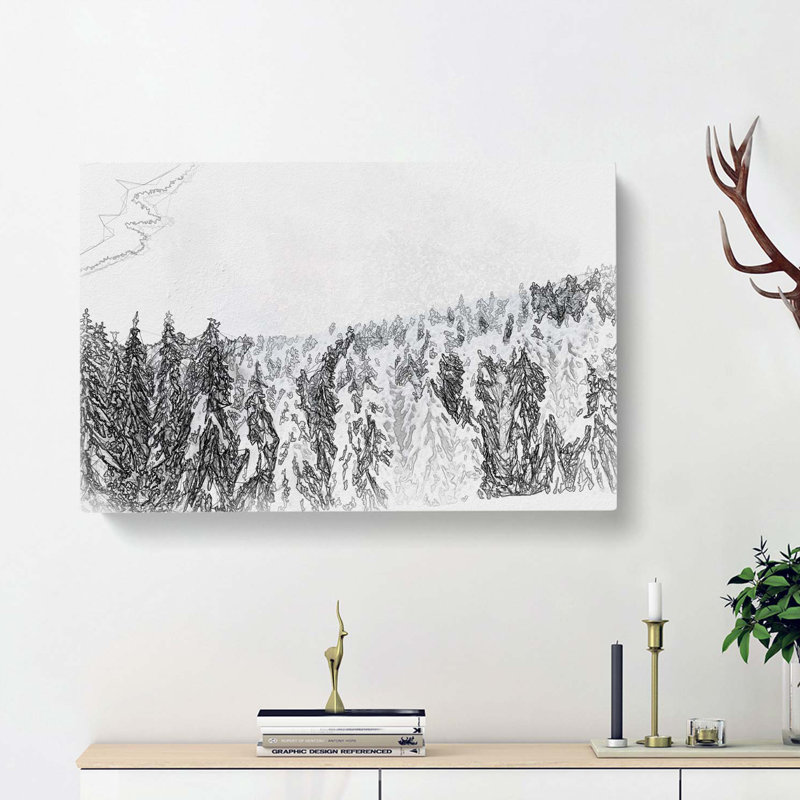 Winter Trees In Abstract - Wrapped Canvas, 50cm H x 76cm W x 3cm D